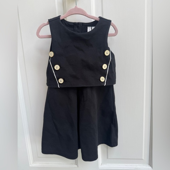 Janie and Jack 3T Girls Layered Black & White Formal Elegant Sleeveless Dress - Picture 1 of 4